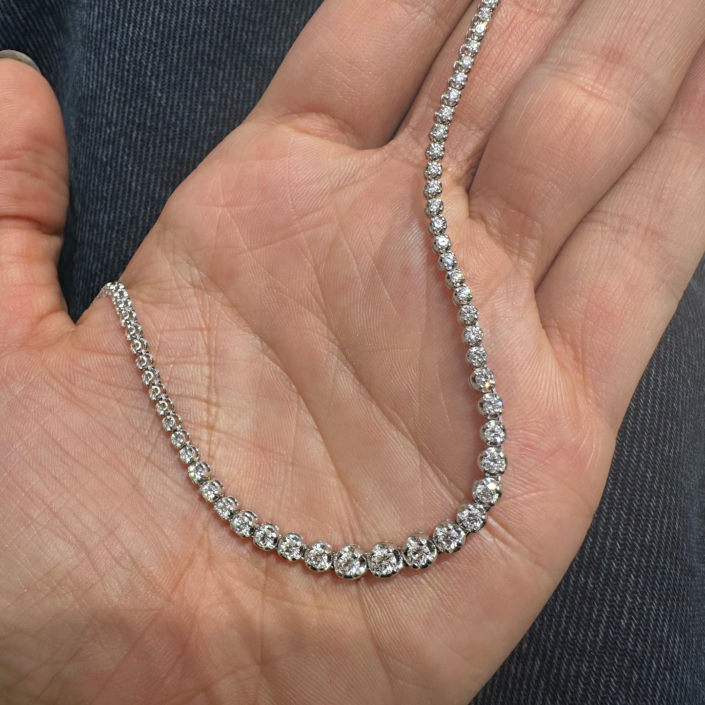 Collar Tenis Cupcake Degradado 3.4ct