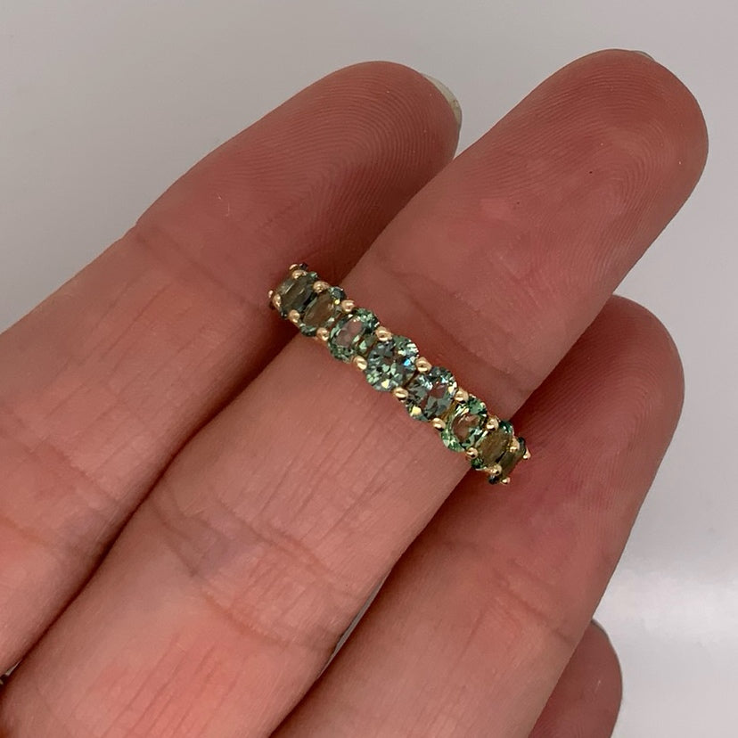 Media Churumbela Liat de Zafiros Verdes con tonos azules