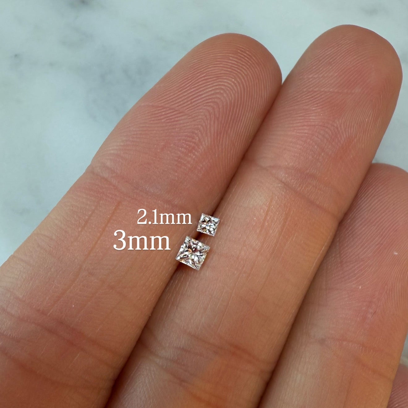 Media Churumbela de Diamantes corte Princess 3mm