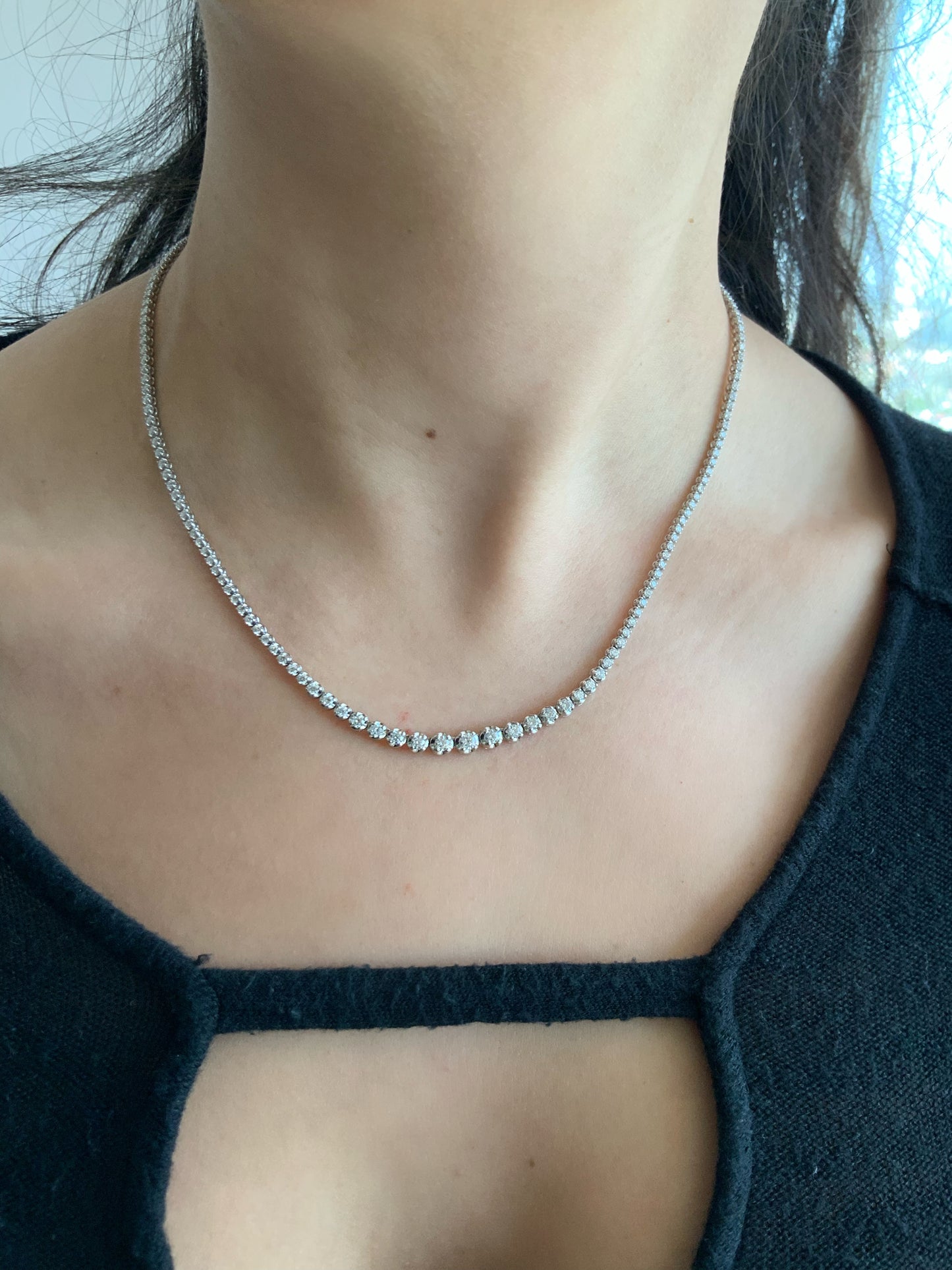 Collar Tenis Cupcake Degradado 3.4ct