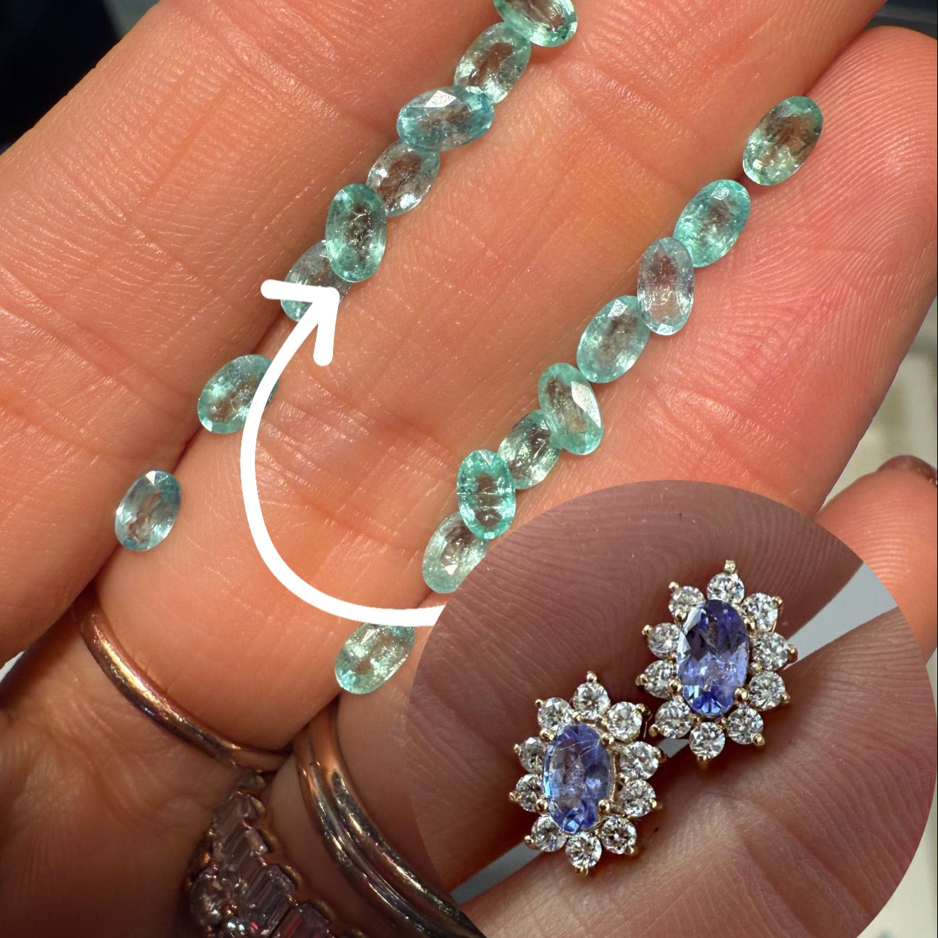 Aretes Kate Mini Turmalina Paraiba