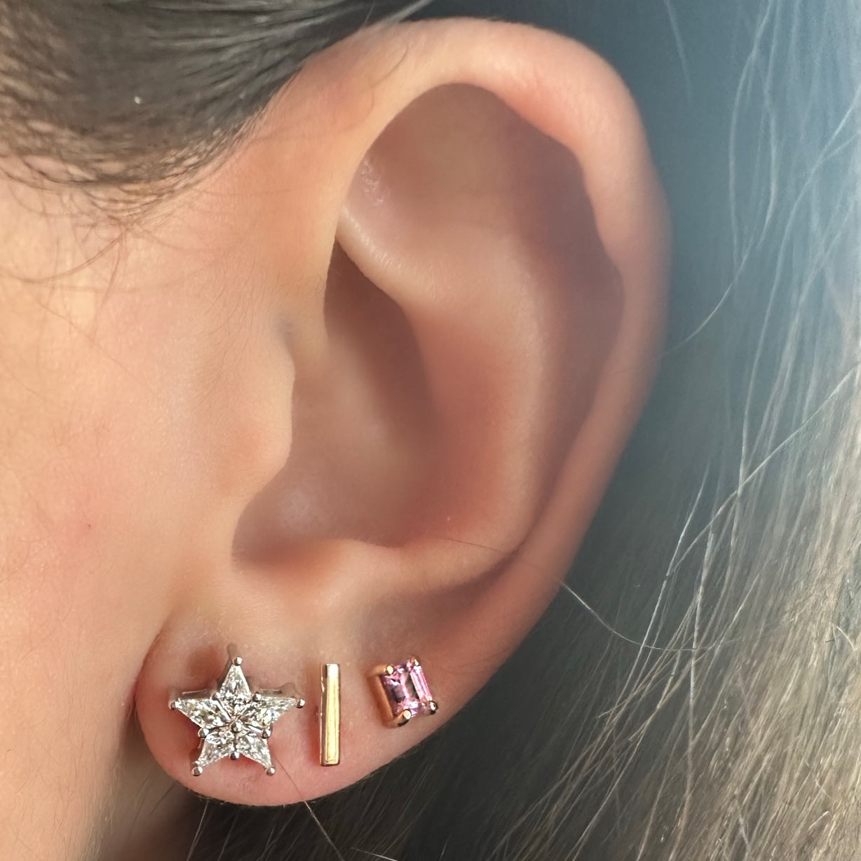 Aretes de Estrella de Diamantes