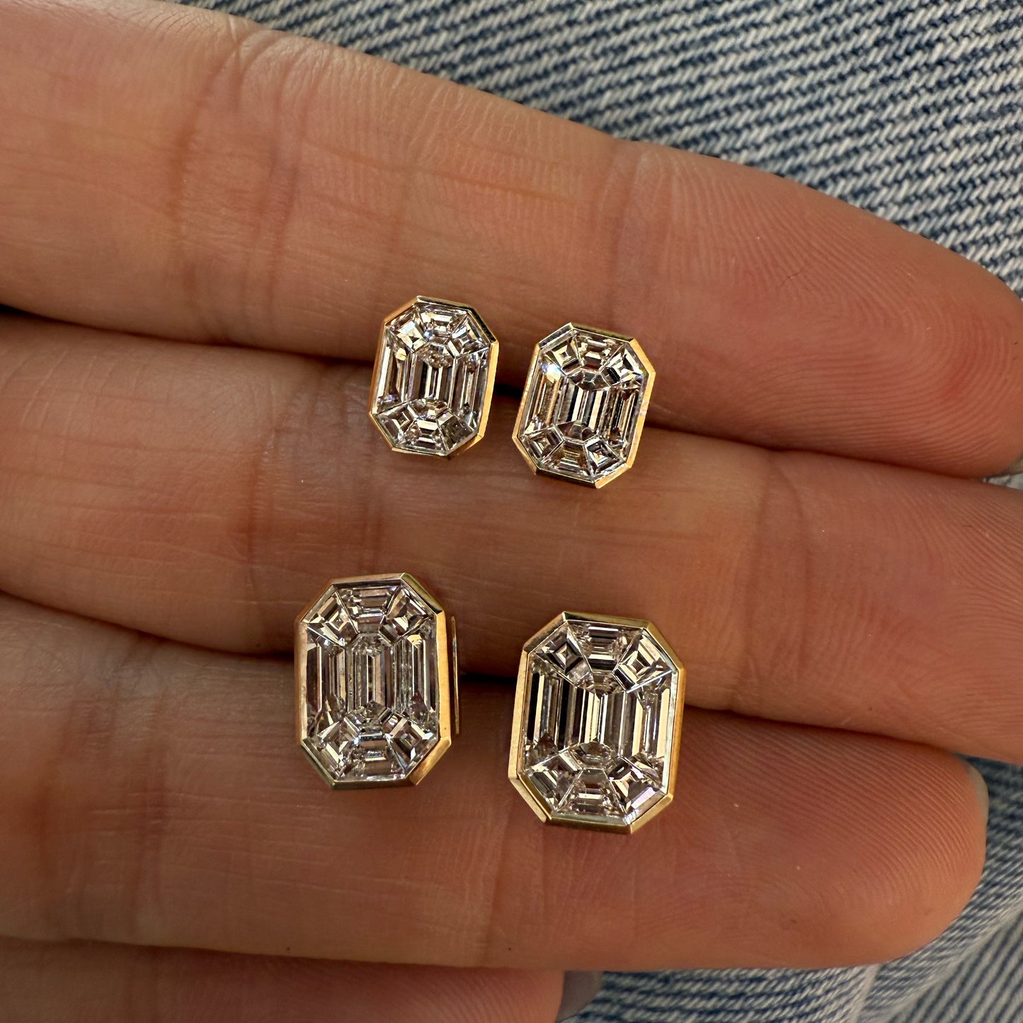 Aretes Corte Esmeralda