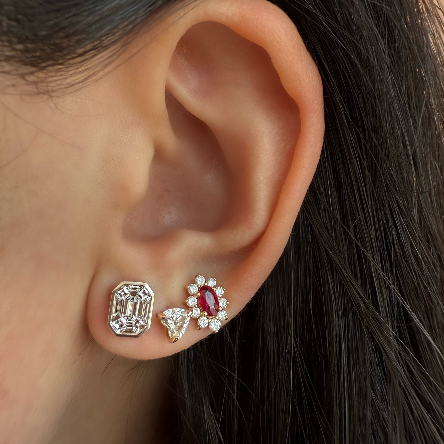 Aretes Corte Esmeralda