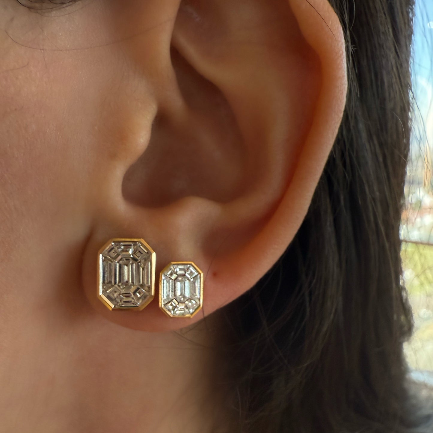 Aretes Corte Esmeralda