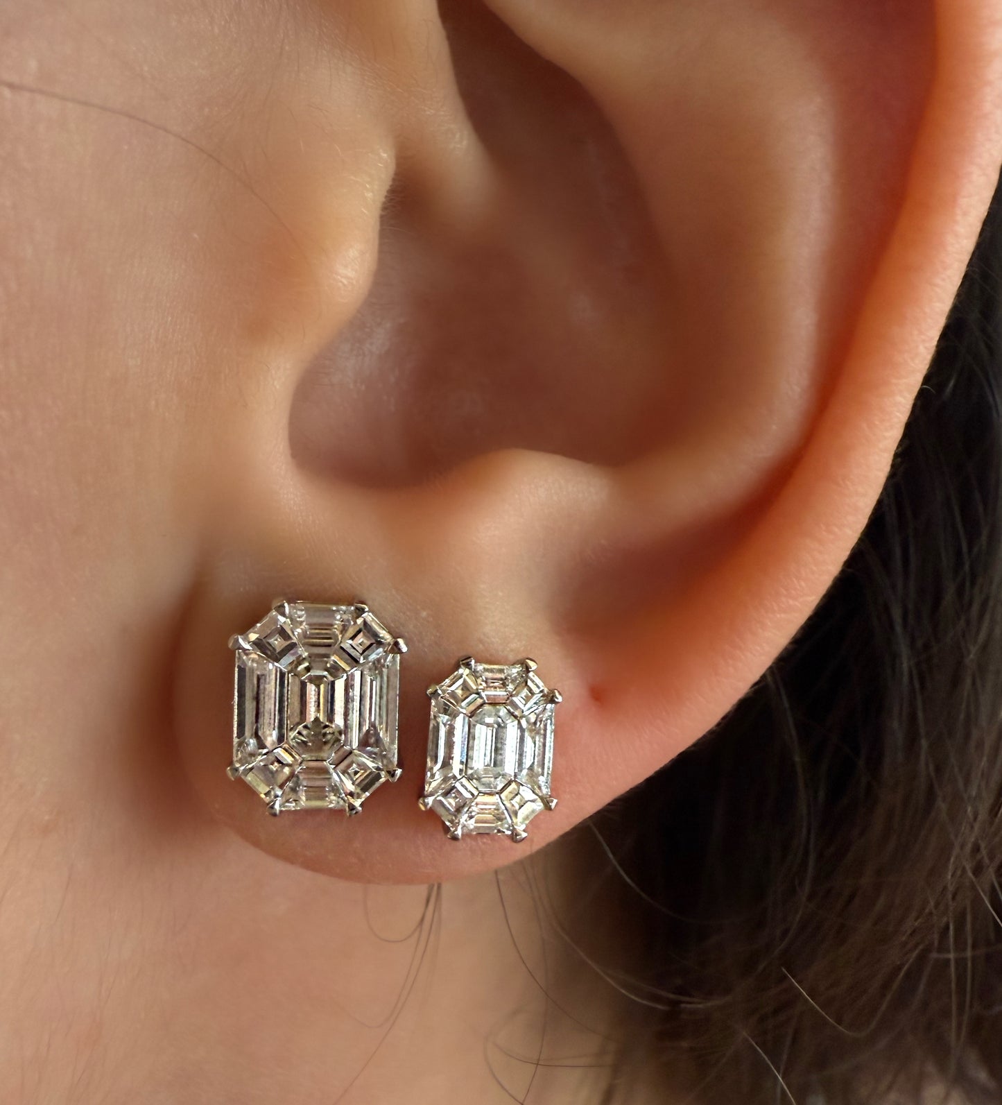 Aretes Corte Esmeralda