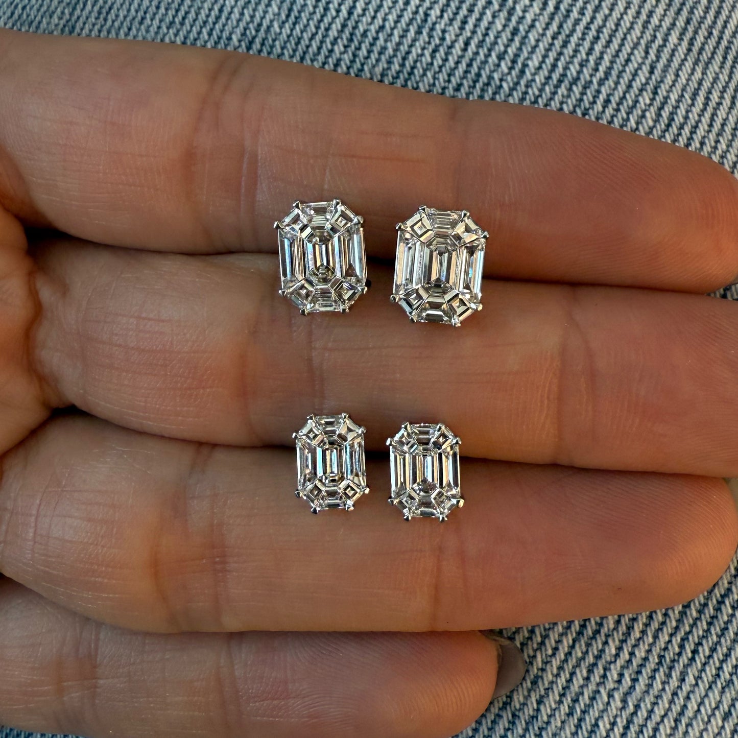 Aretes Corte Esmeralda