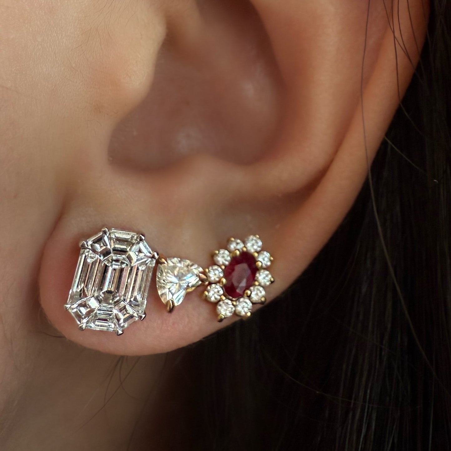 Aretes Corte Esmeralda