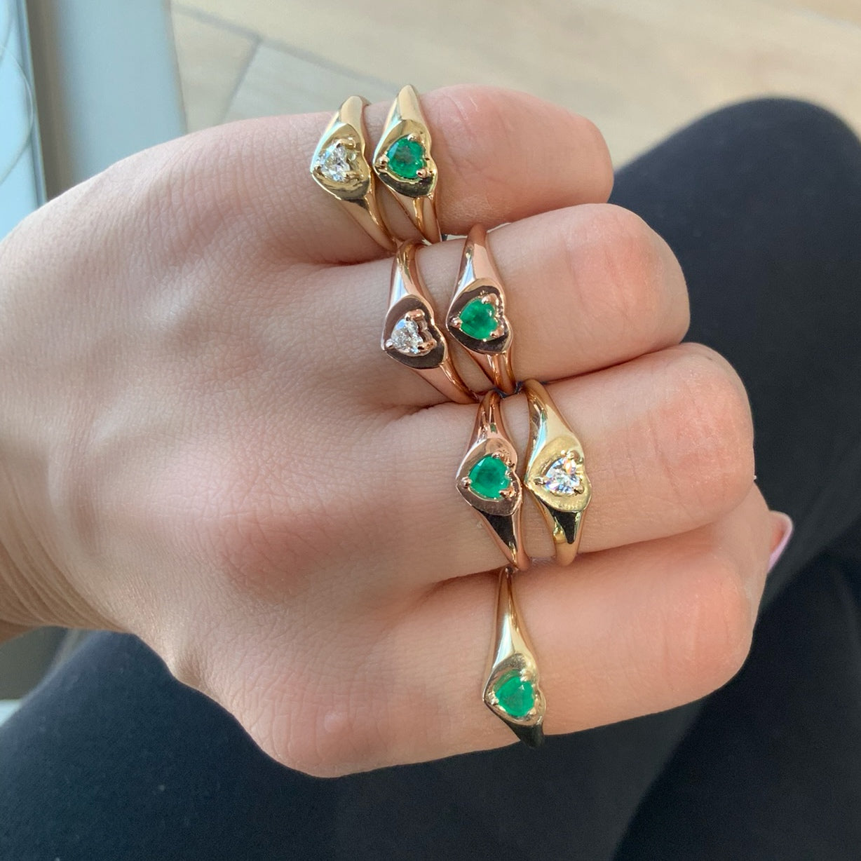Julia Ring with Heart Diamond