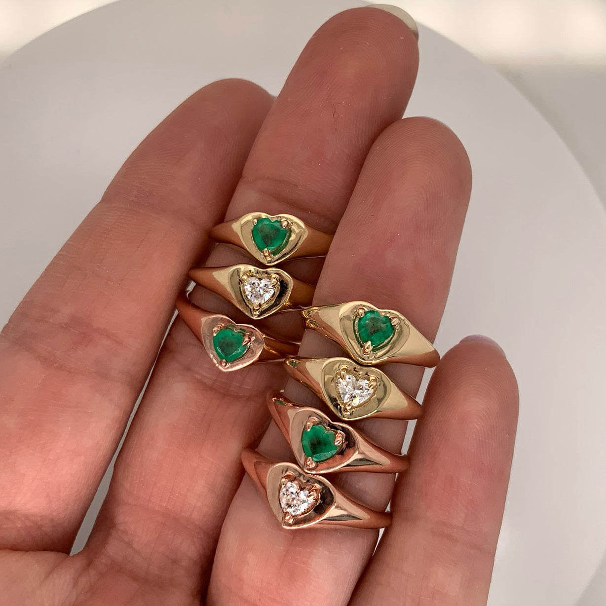 Julia Ring with Heart Diamond