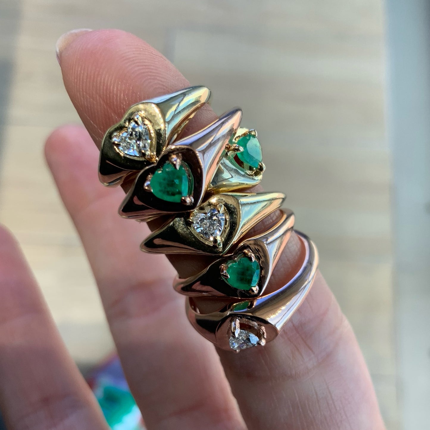 Julia Ring with Heart Diamond