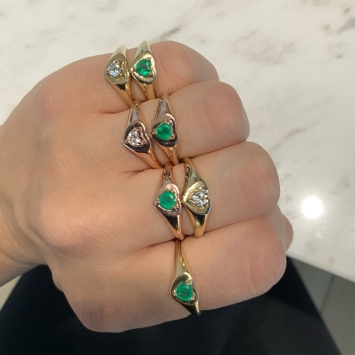 Julia Ring with Heart Diamond