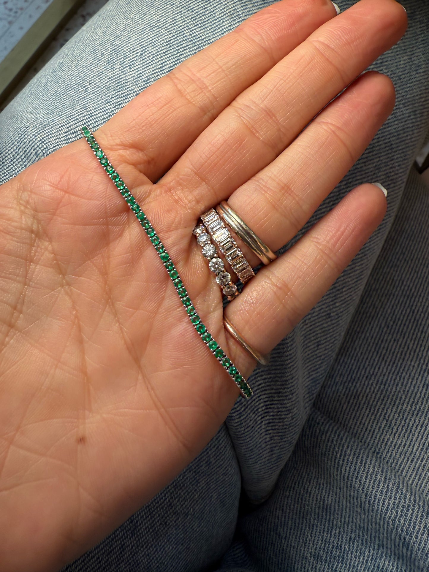 Pulsera Tenis de Esmeralda, Rubí o Zafiro 2mm