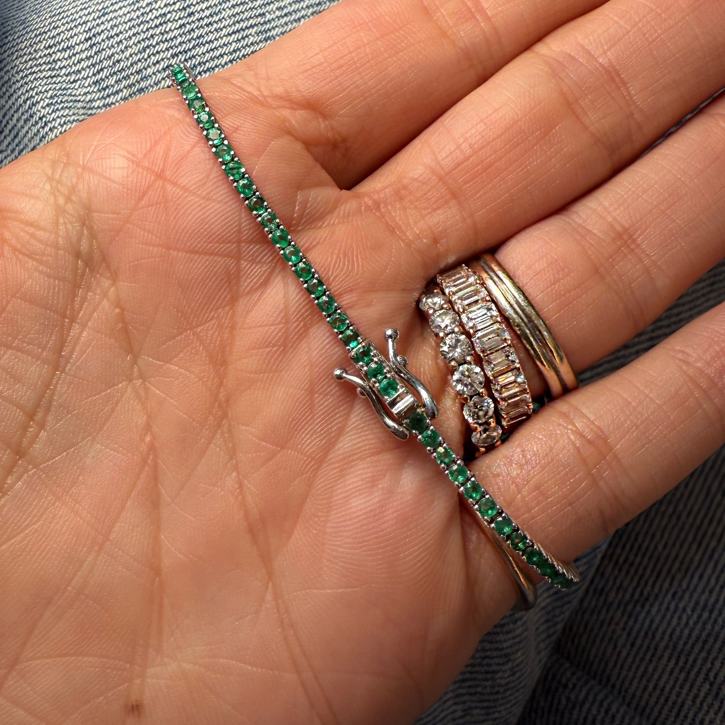 Pulsera Tenis de Esmeralda, Rubí o Zafiro 2mm