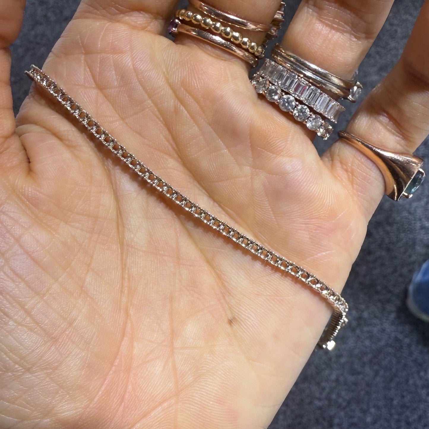 Pulsera Tenis de zafiros arcoíris 2mm