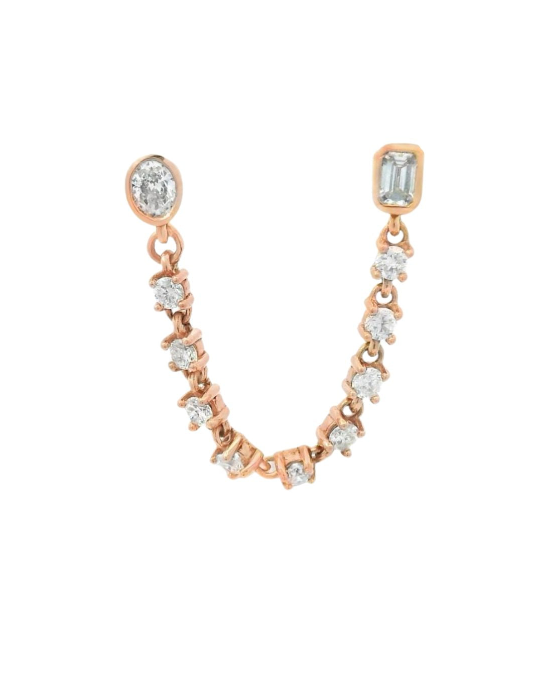 Arete Nicole doble de diamantes