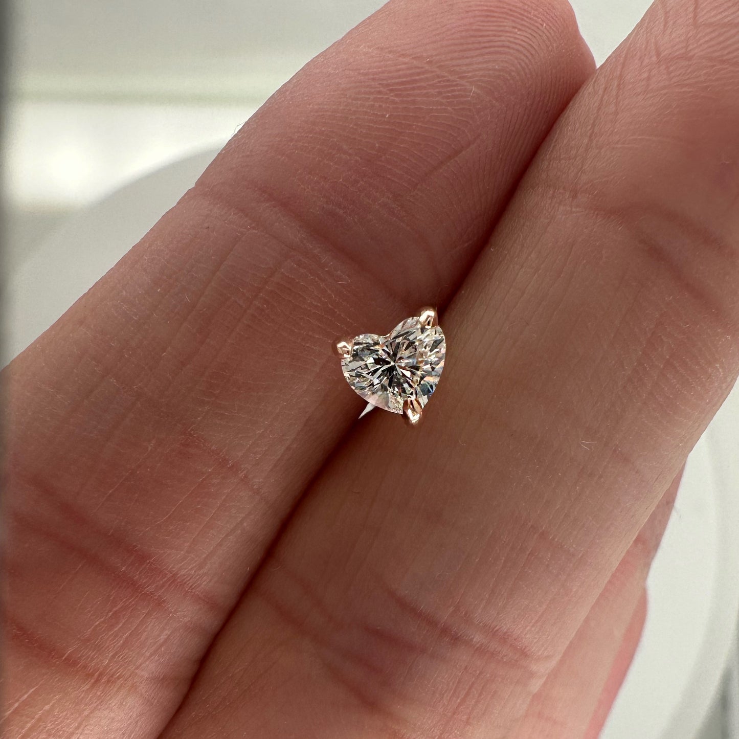 Aretes de Corazón de Diamantes de 0.30ct (0.60ct el par)