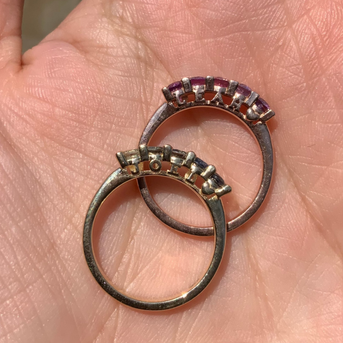 Media Churumbela Joel con Mensaje Secreto / 5 Zafiros Degradados de 3mm