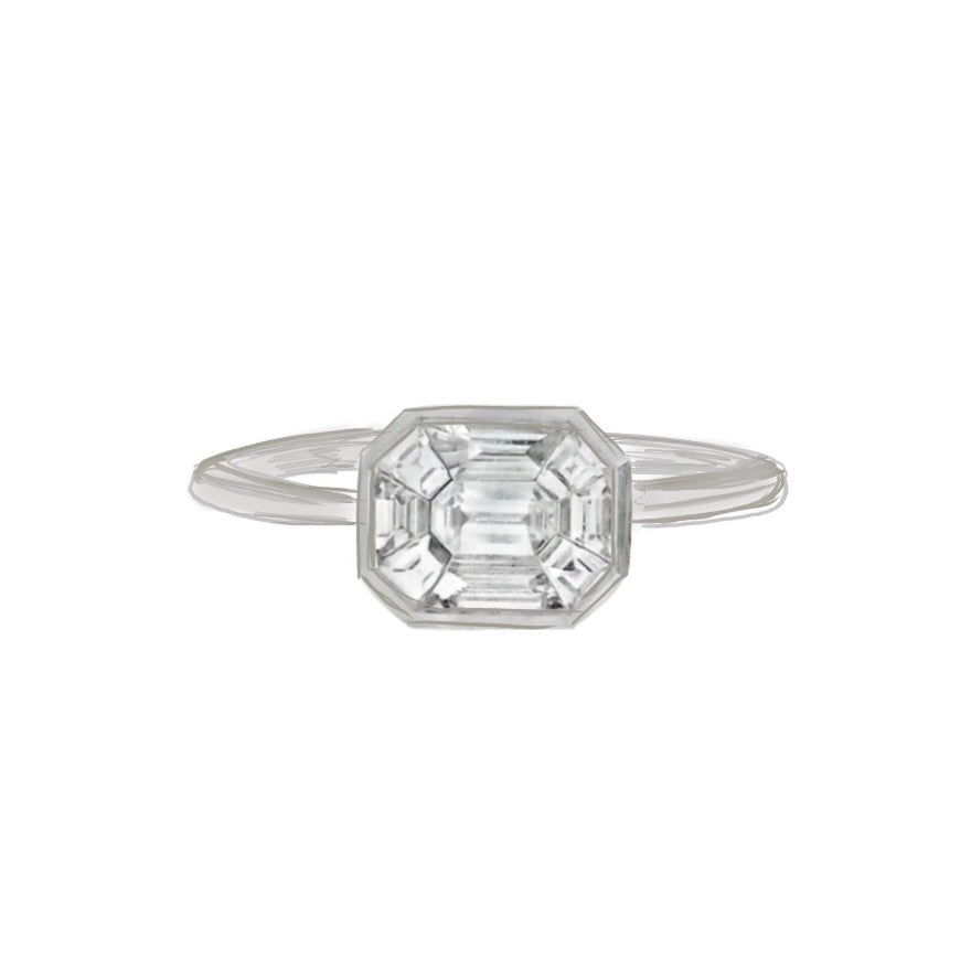 Anillo Corte Esmeralda