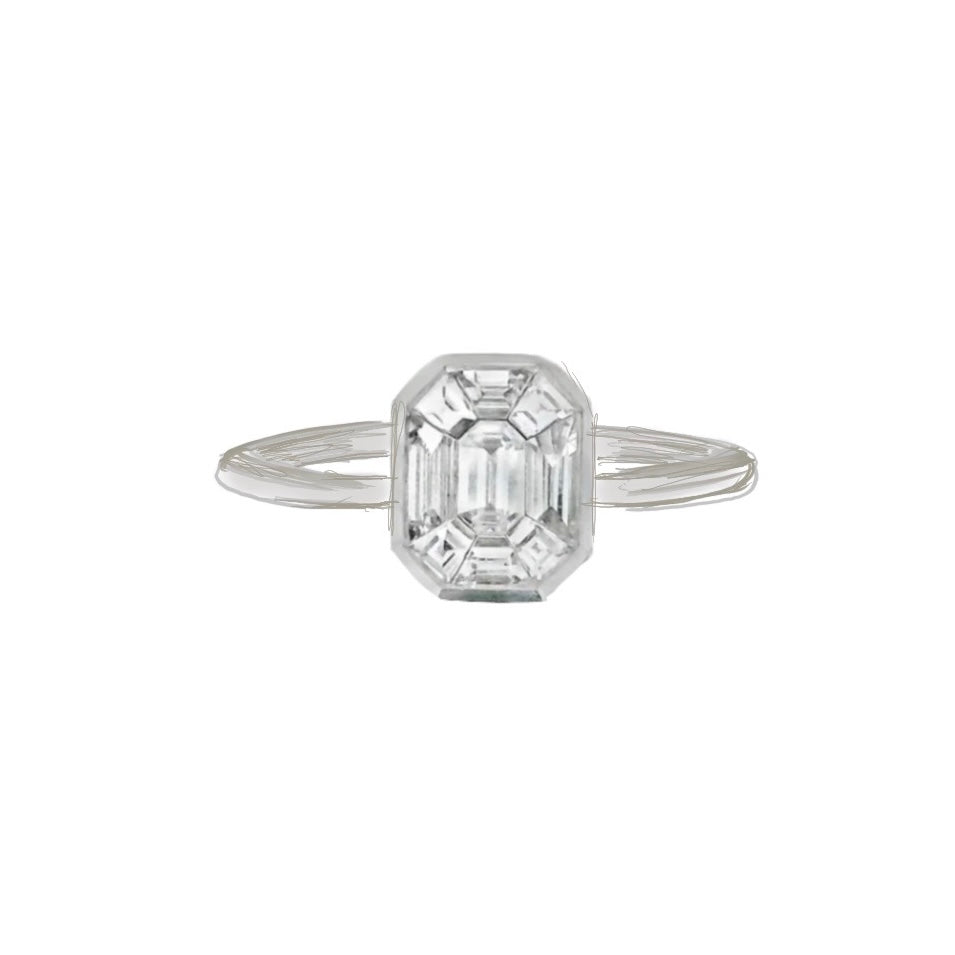 Anillo Corte Esmeralda