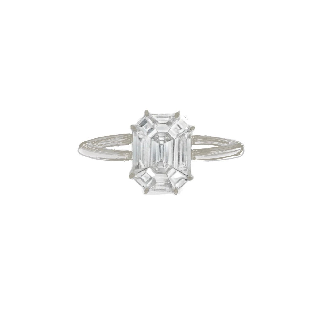 Anillo Corte Esmeralda