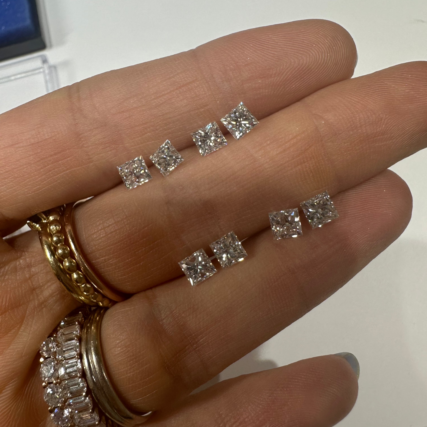 Collar Solitario de Diamante de 0.50ct corte PRINCESS