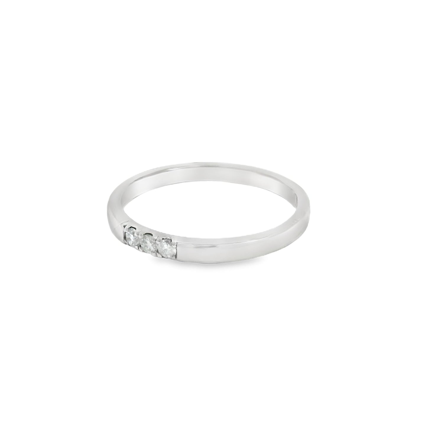 ENTREGA INMEDIATA / Argolla Adriana / Oro blanco 14K / Talla 5.5