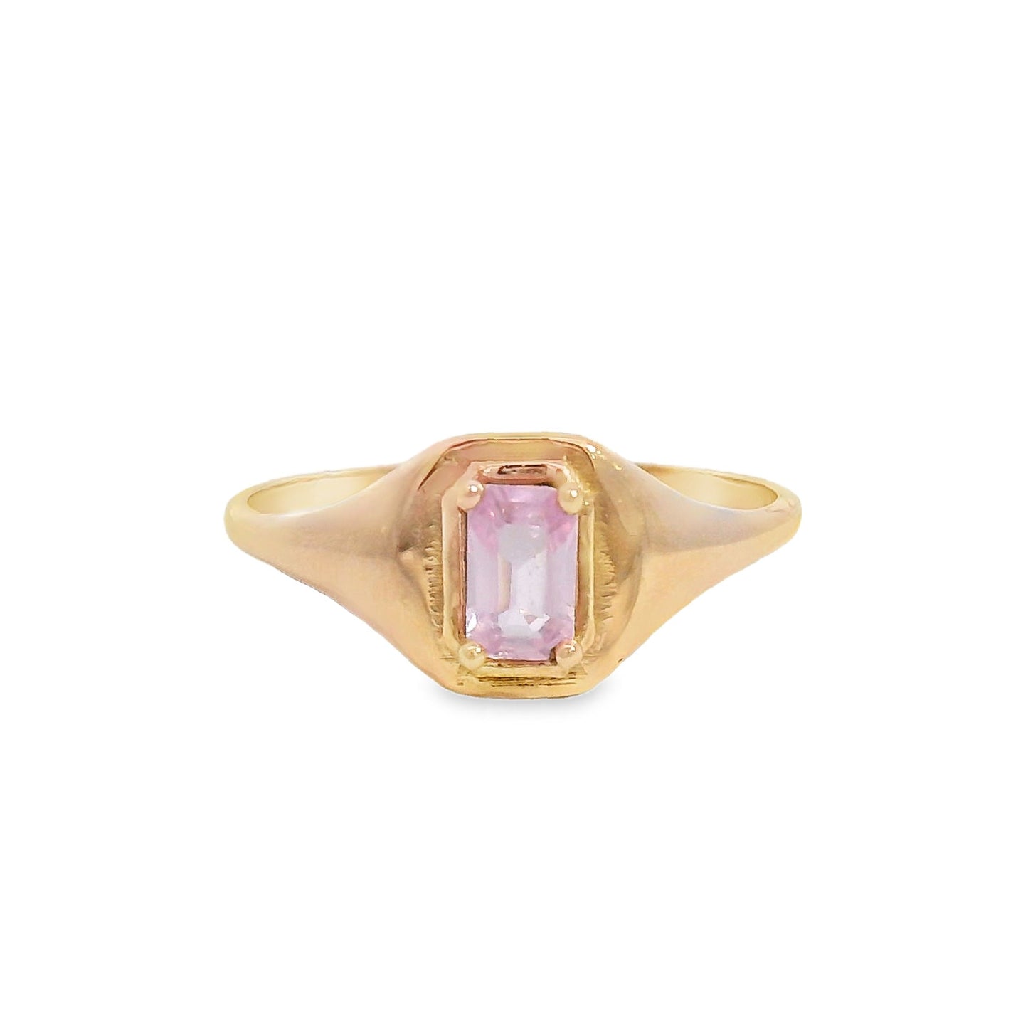 ENTREGA INMEDIATA / Anillo Michelle con Zafiro Rosa / Oro rosa 14K / Talla 5.75