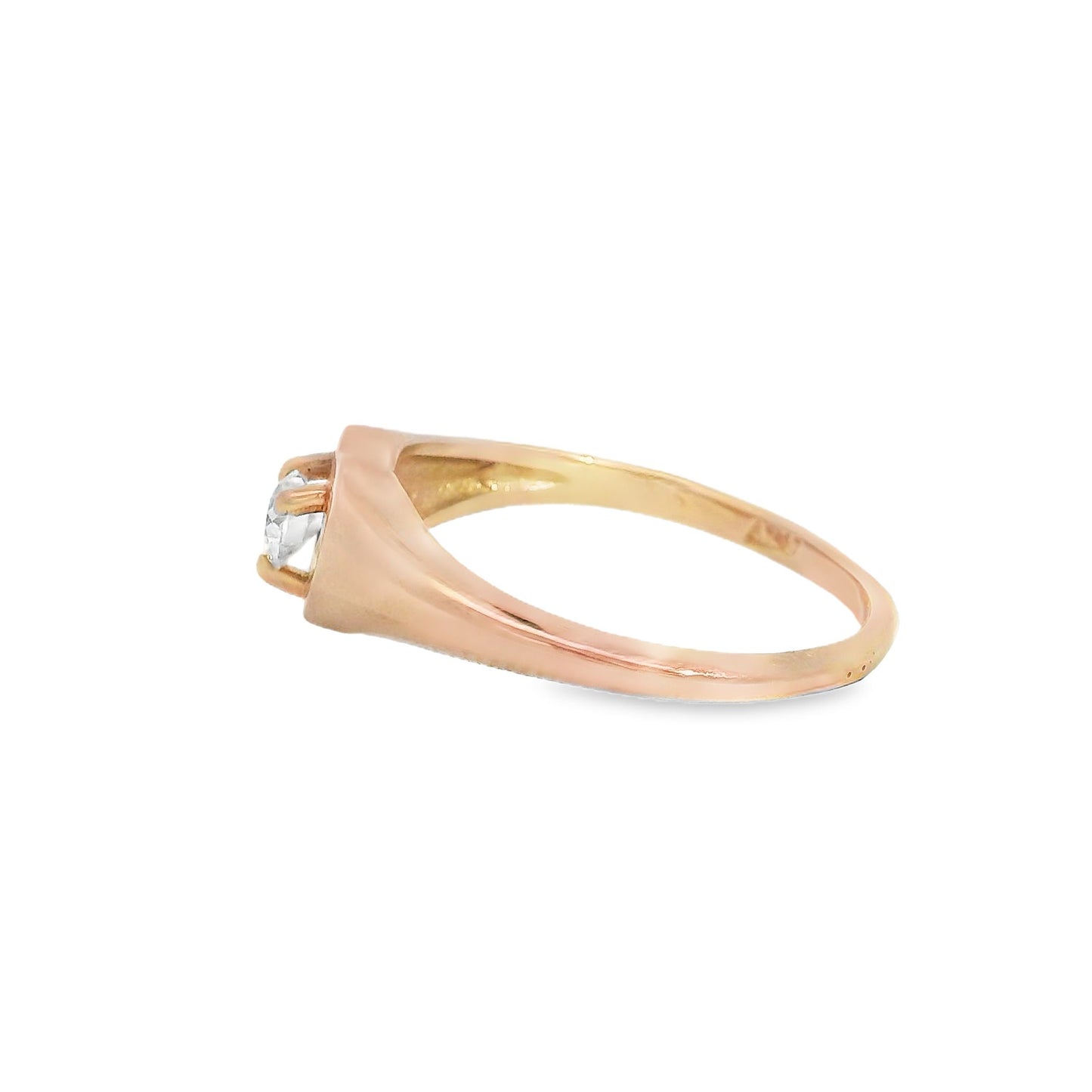 ENTREGA INMEDIATA / Anillo Michelle con Zafiro Rosa / Oro rosa 14K / Talla 5.75