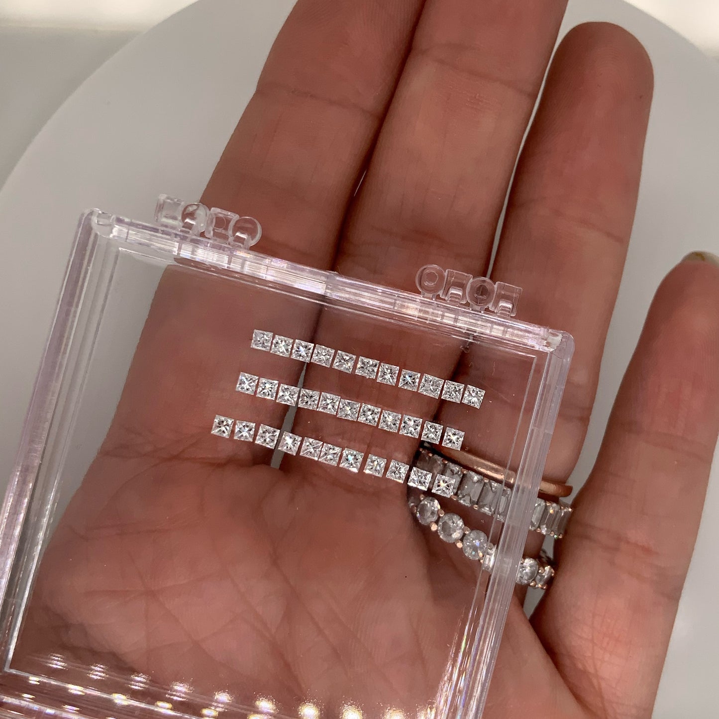 Media Churumbela de Diamantes corte Princess 2.1mm