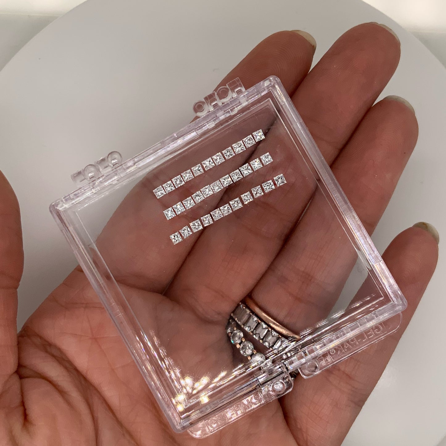 Media Churumbela de Diamantes corte Princess 2.1mm