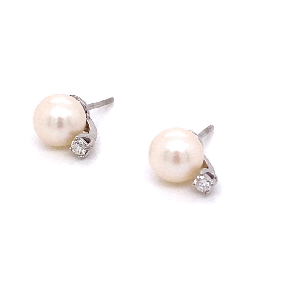 Aretes Regina de Perla y Diamante