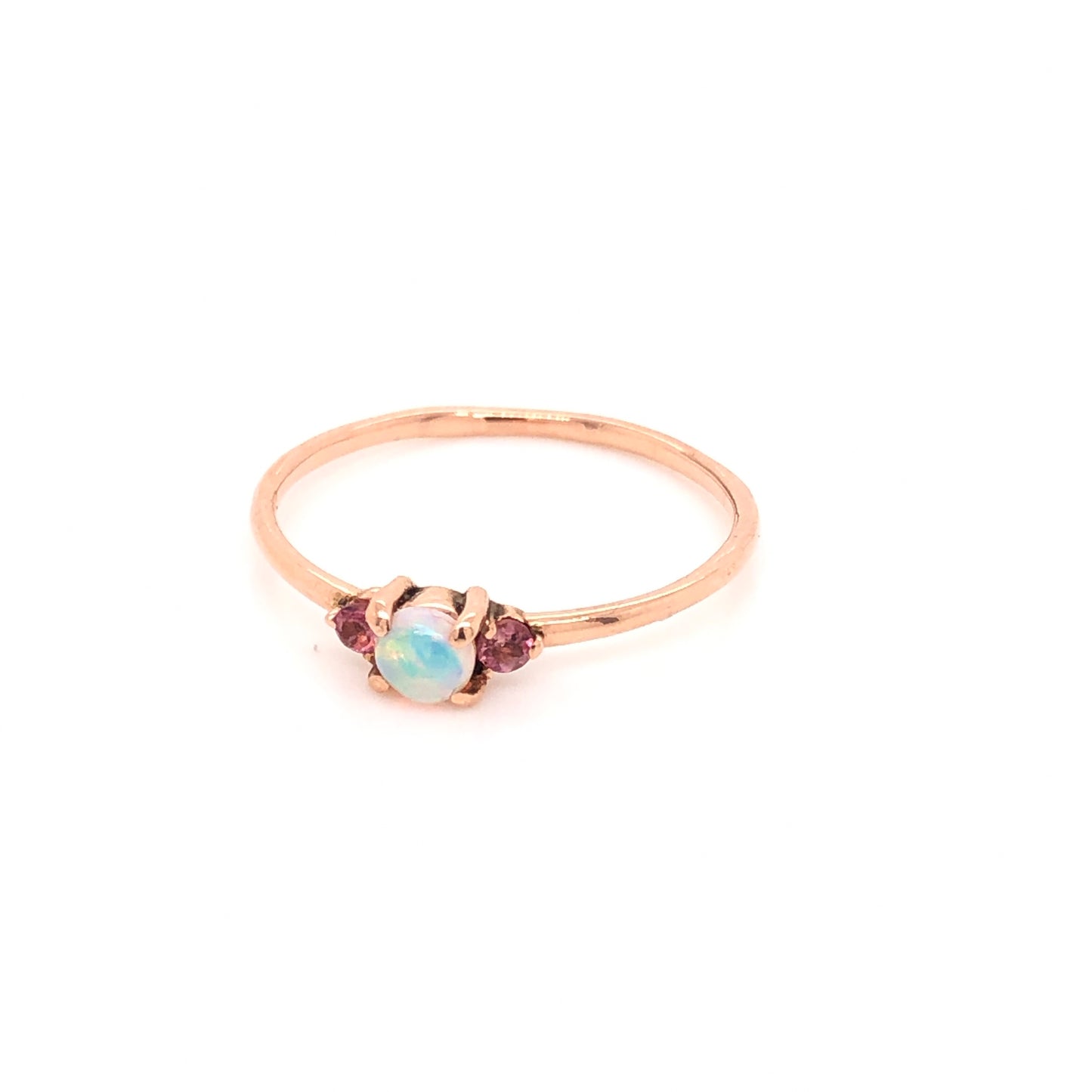 Opal Ring with Tourmalines