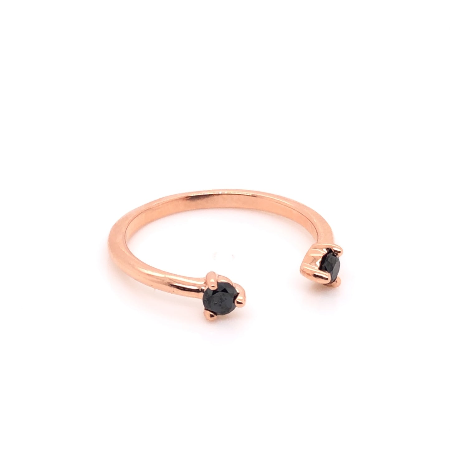 Anillo Eva Con Diamantes Negros