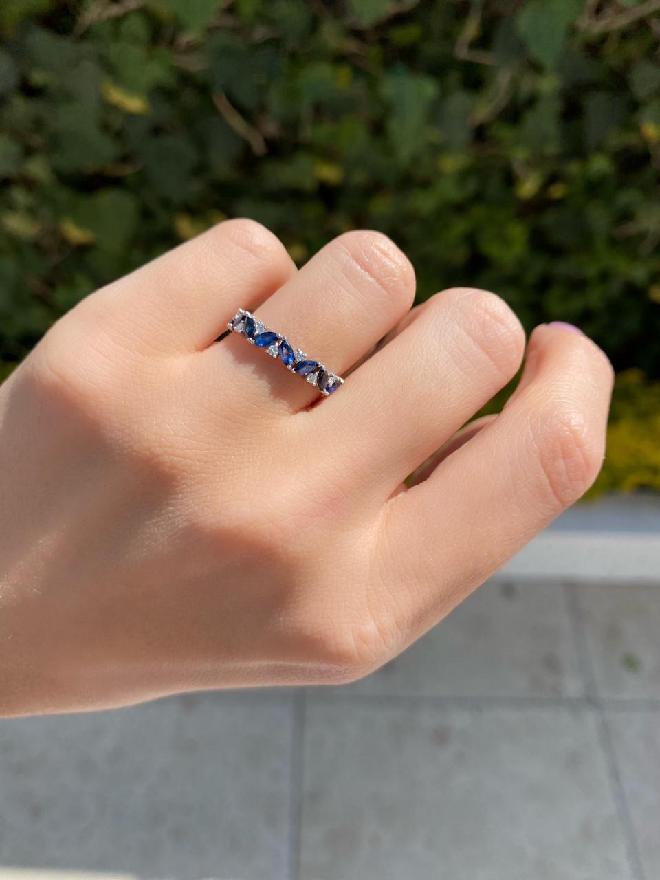 Media Churumbela Becca de Zafiros o Rubíes con Diamantes