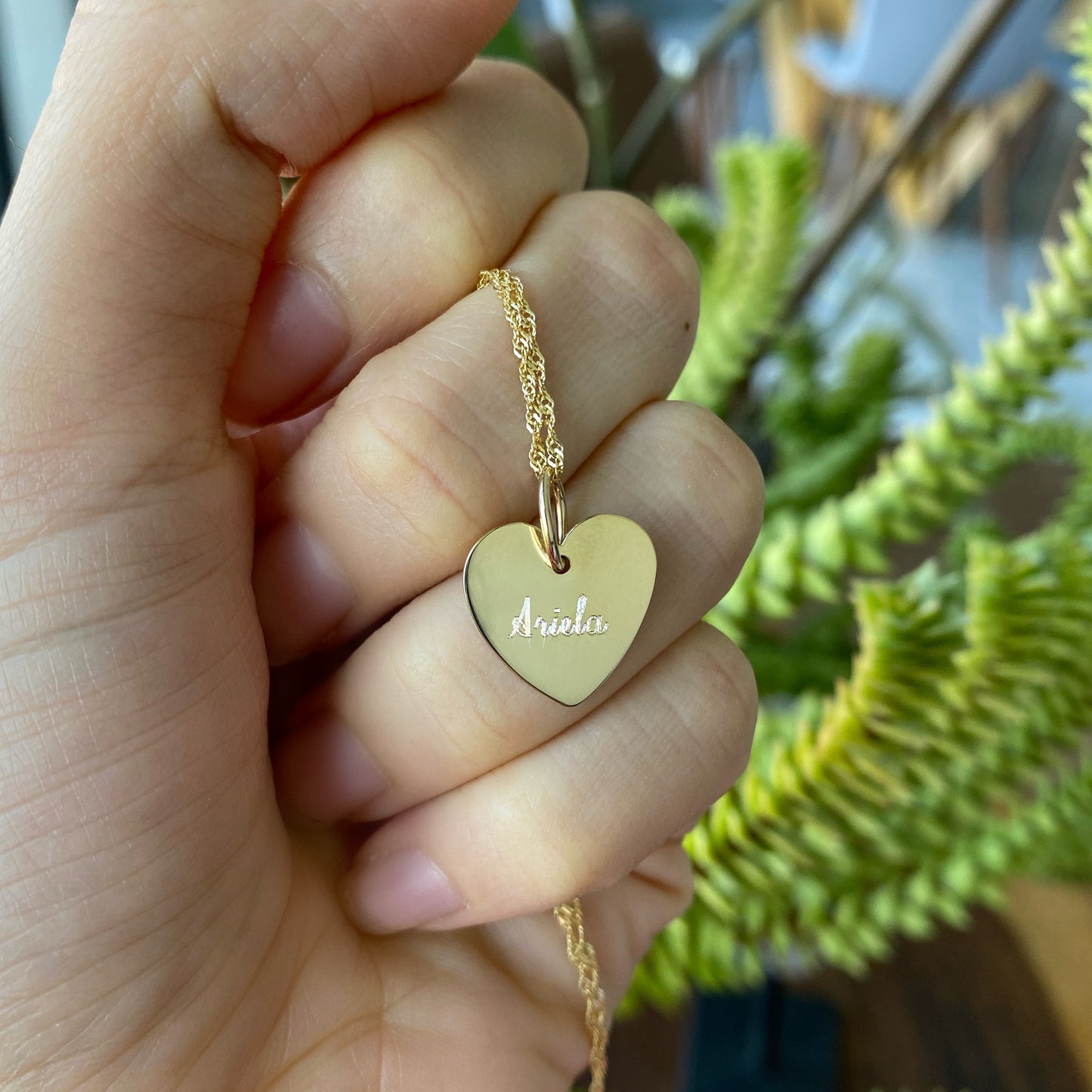 Heart necklace to engrave