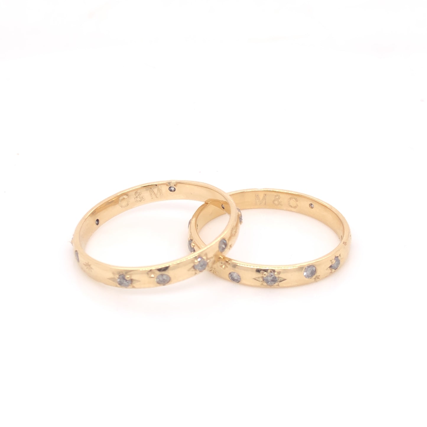 Argolla de Estrellas con Diamantes