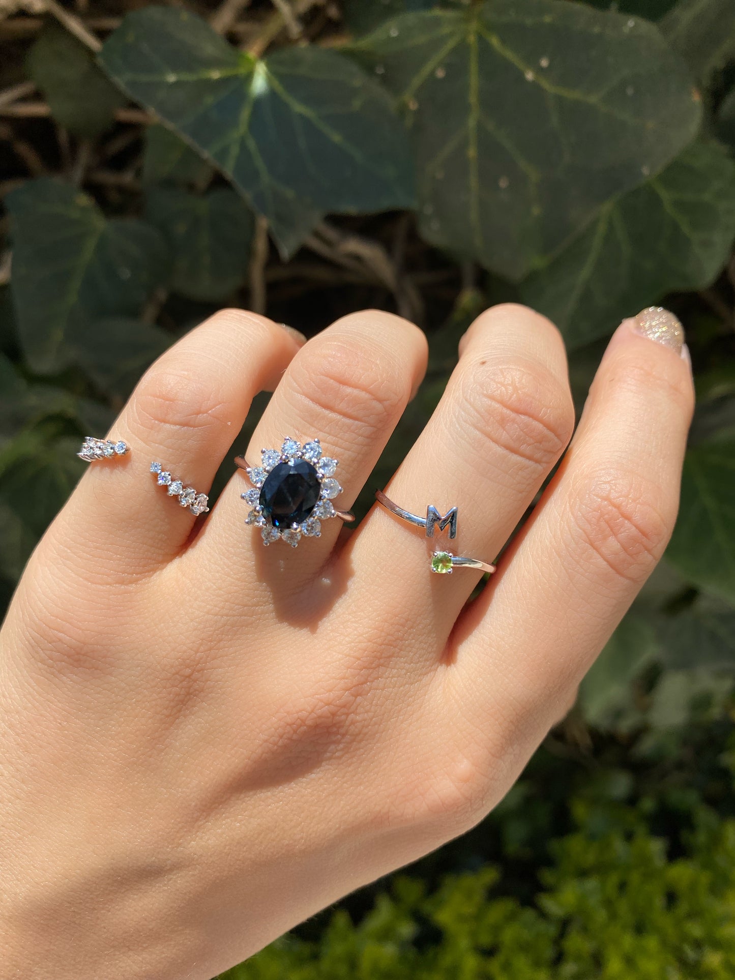 Anillo Kate Grande de Esmeralda con Diamantes