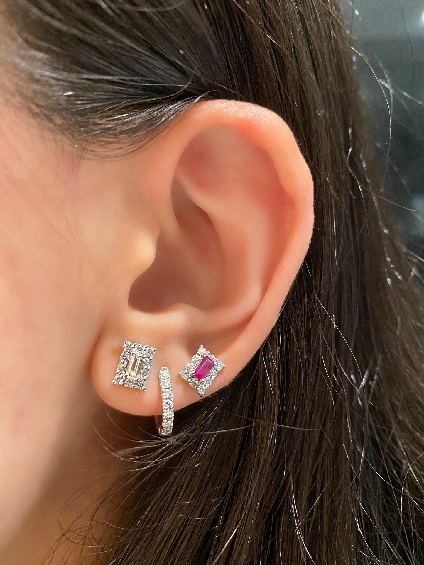 Aretes Cynthia de Rubies