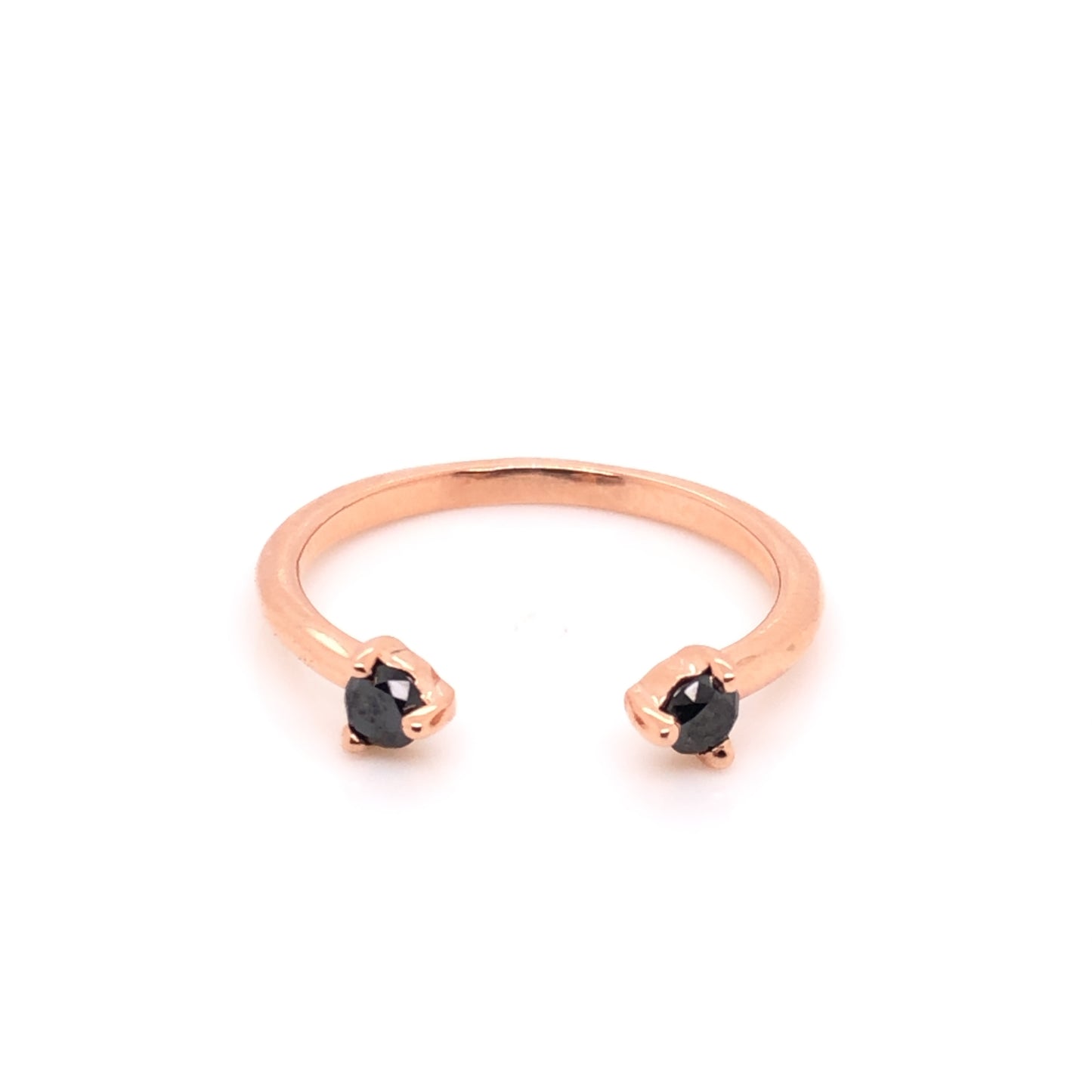 Anillo Eva Con Diamantes Negros