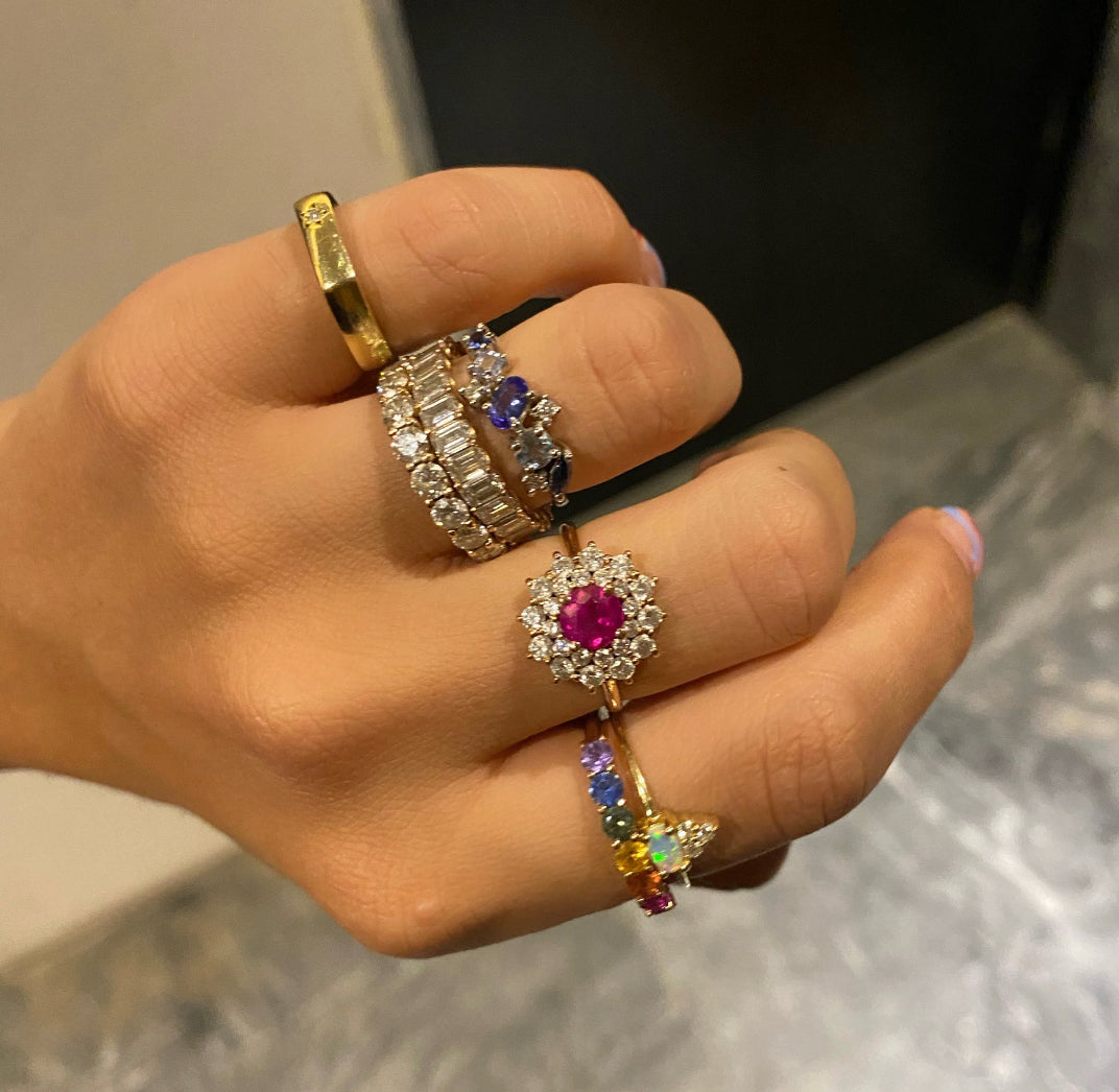 Large Rainbow Leah Ring