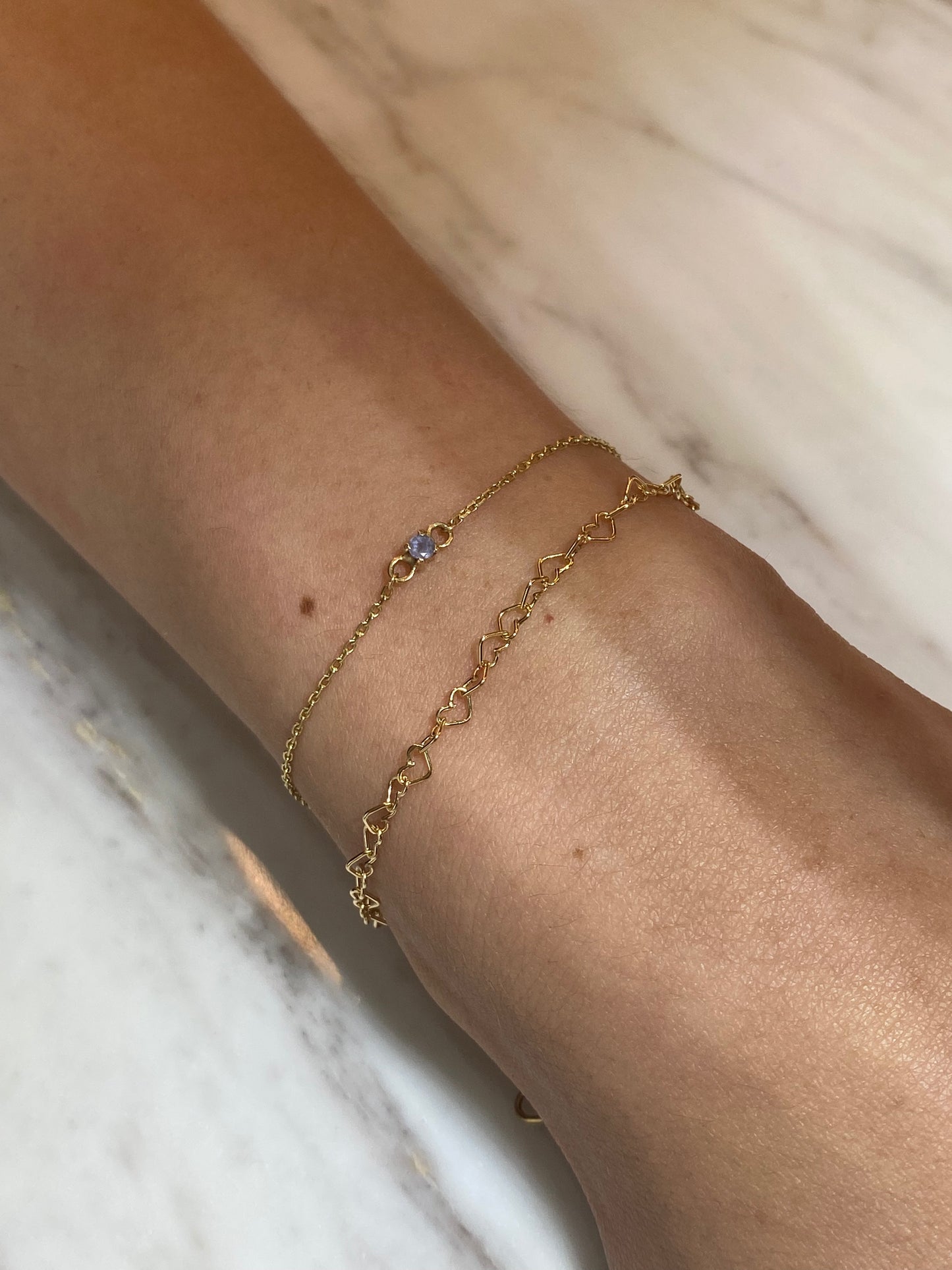 Pulsera ‘Tatuaje’ De Cadena de Corazones