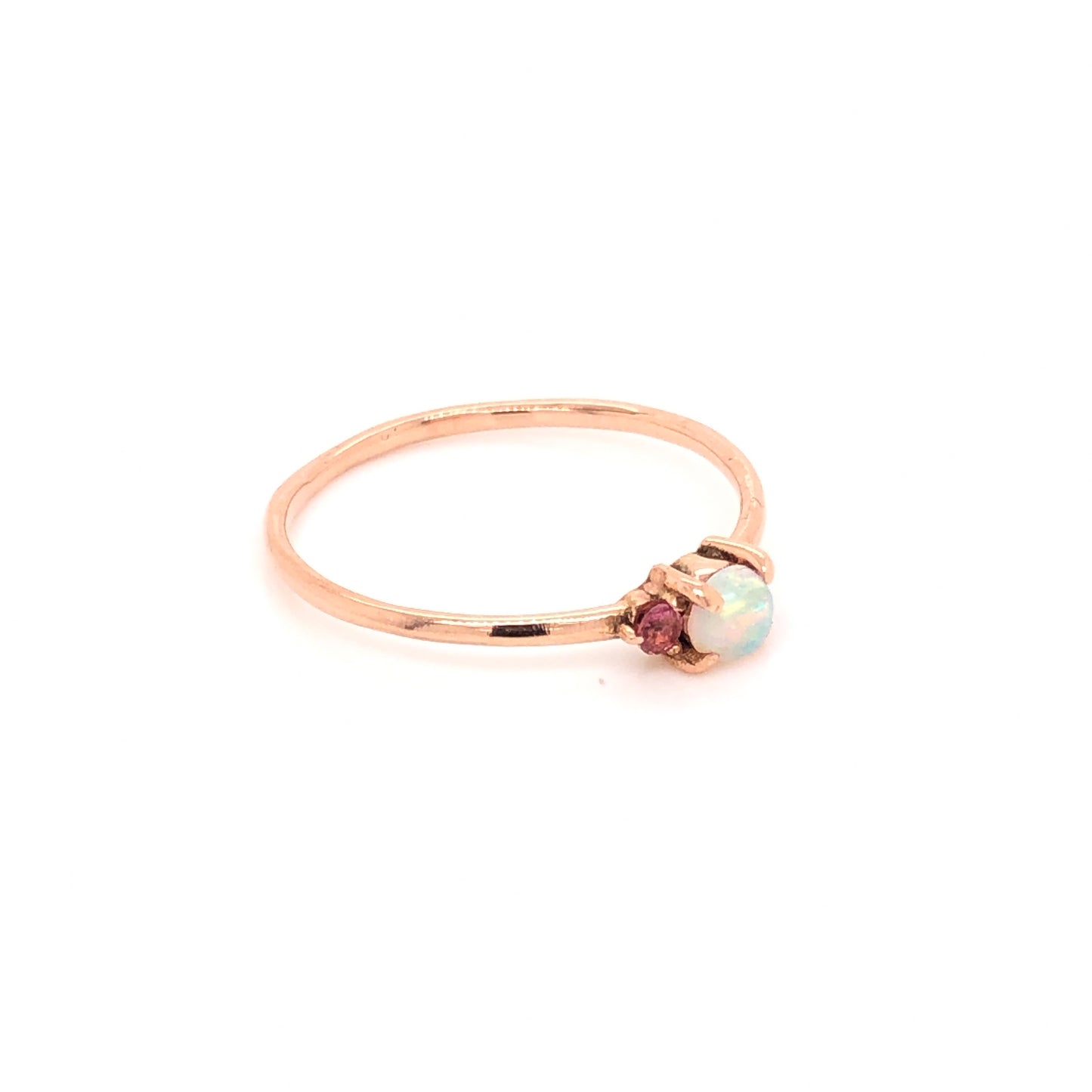 Opal Ring with Tourmalines