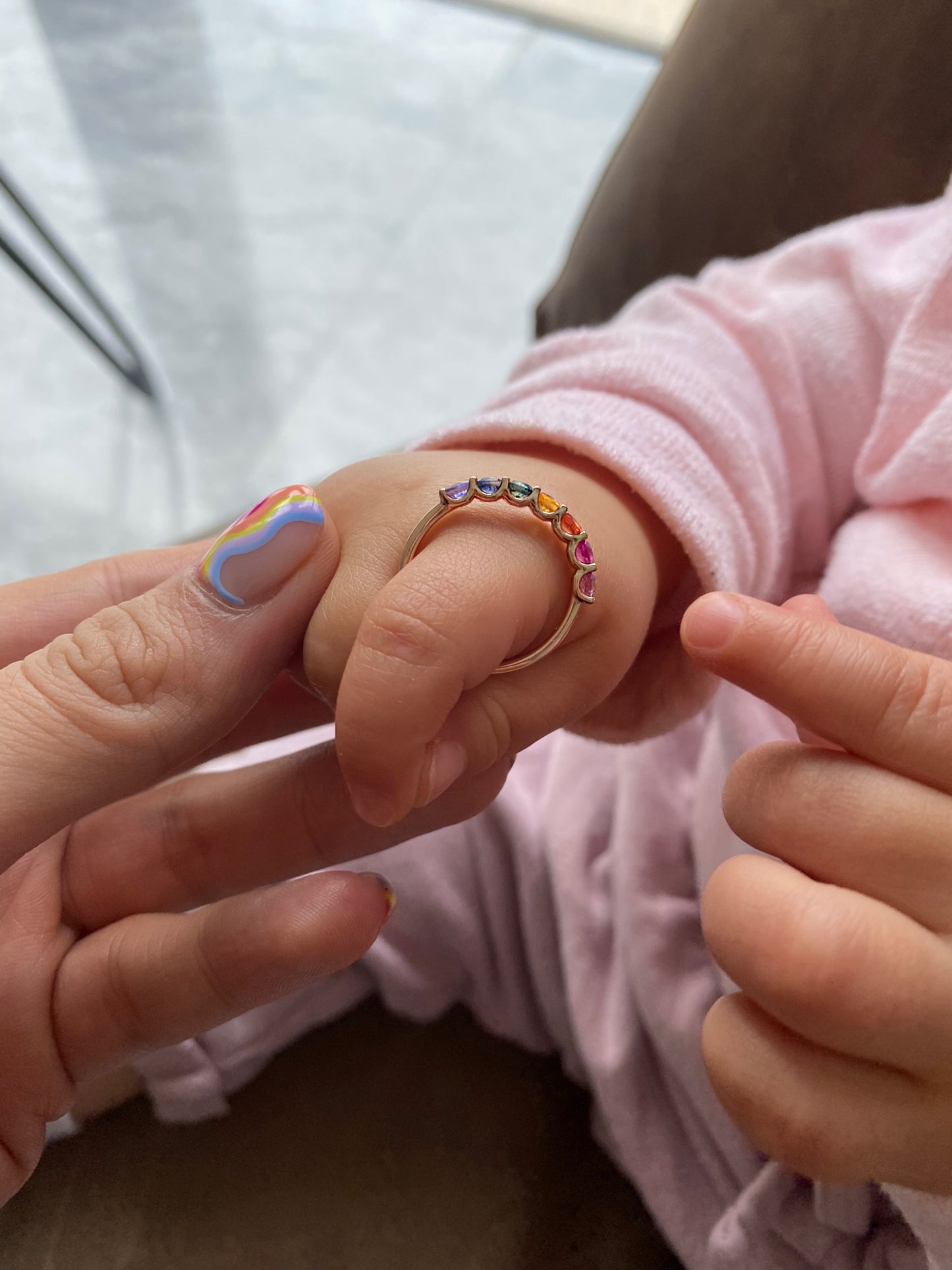 Large Rainbow Leah Ring