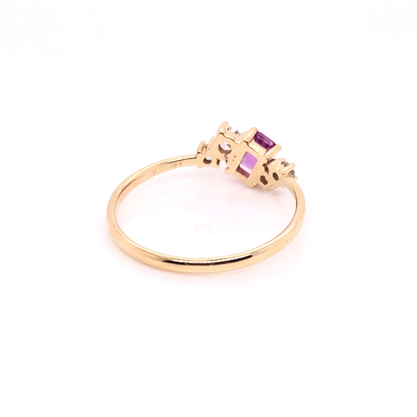 PIEZA ÚNICA - Anillo Cluster de Zafiro Morado y Diamantes