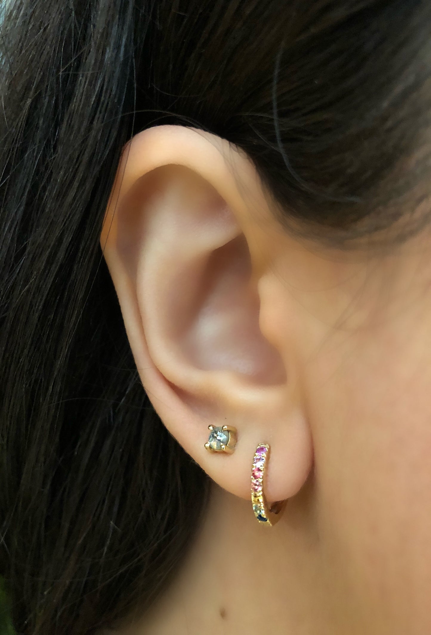 Malke Rainbow Hoop Earrings (One Piece)