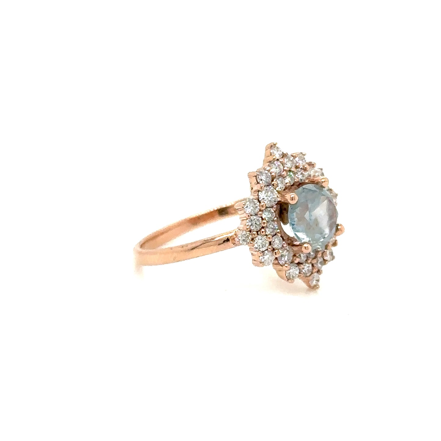 Anillo de Zafiro ‘Icy’ Opalescente con Diamantes