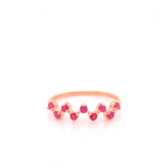 Krysel Ring with Emerald, Ruby or Sapphire