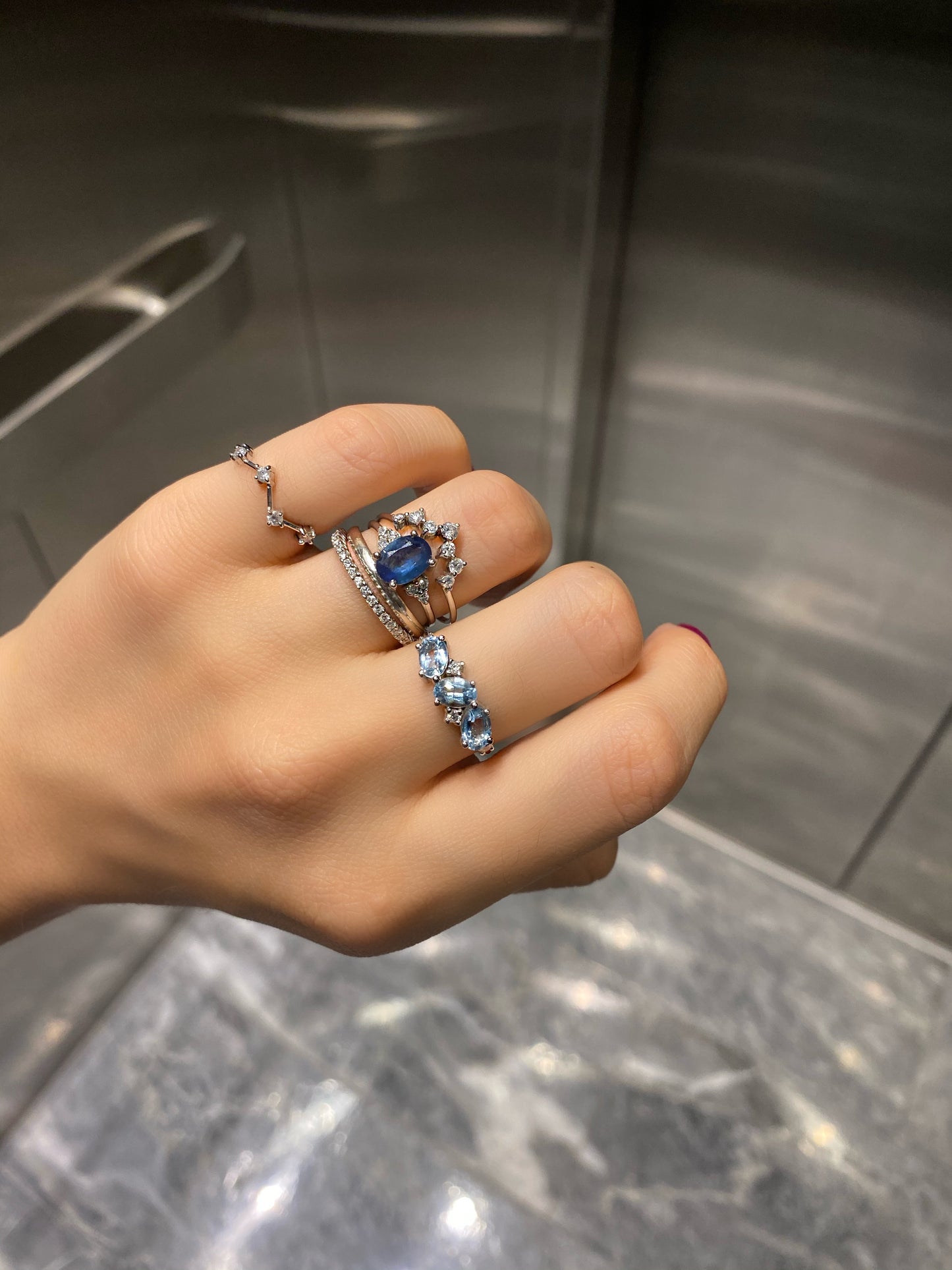 Anillo de Zafiro y diamantes