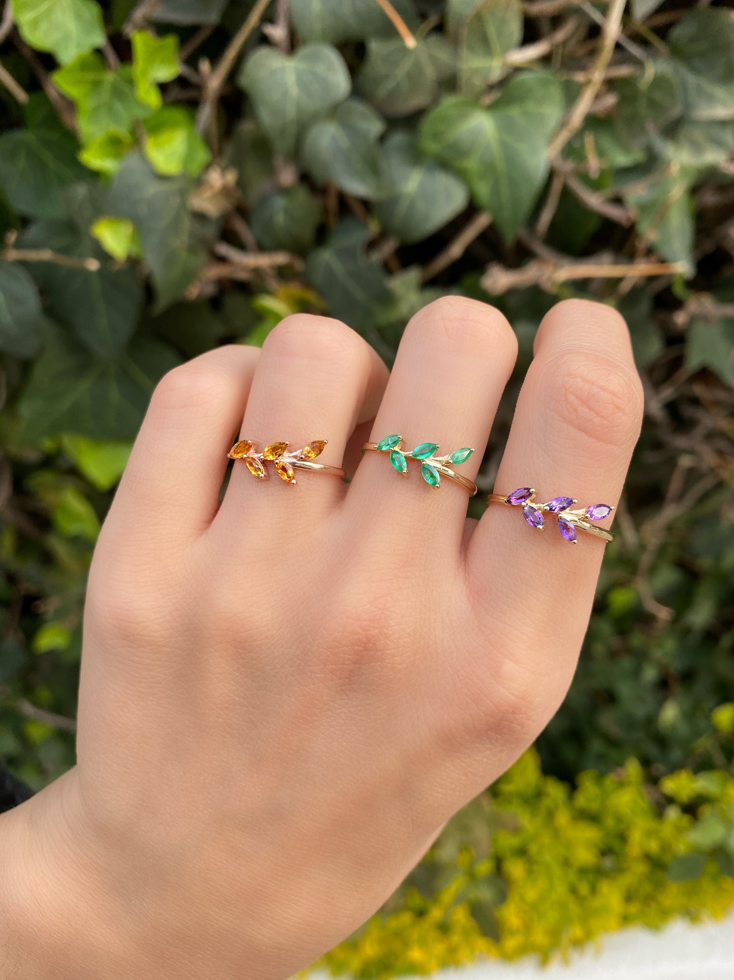 Anillo Flora de Esmeralda